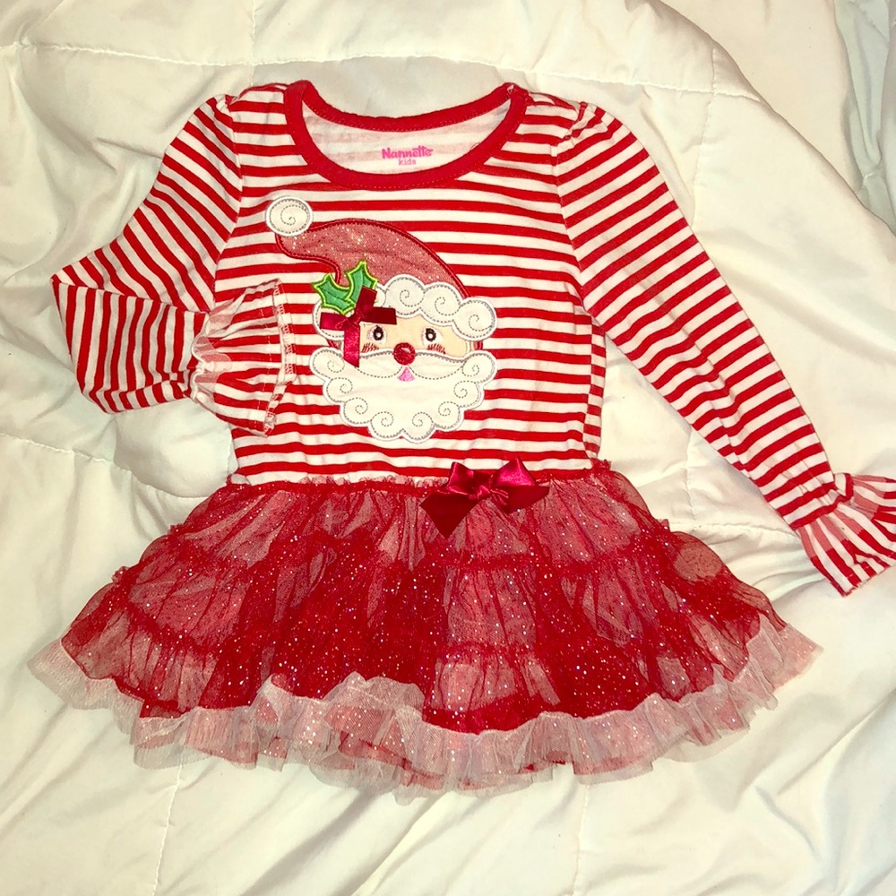 Toddler Santa Glitter Tu-tu Top